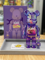 BE@RBRICK x X-Girl Clear Purple 100%+400% bearbrick xgirl – Sugoi Collection